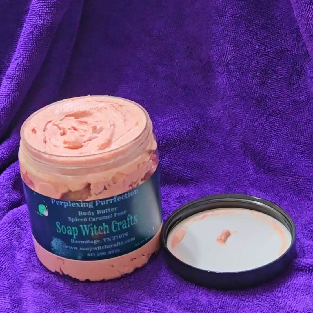 Shine Bright This Winter with My Glitter-Enhanced Perplexing Purrfection Body Butter - Available for Wholesale!