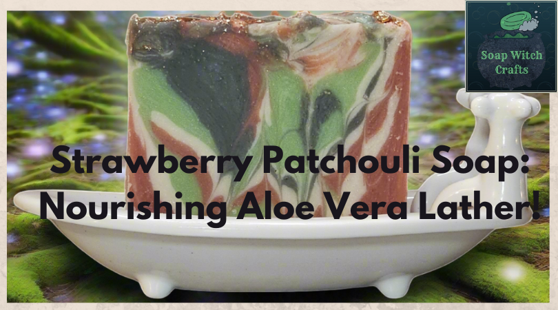 Making Strawberry Patchouli Aloe Vera Soap: Fluid Hot Process Method