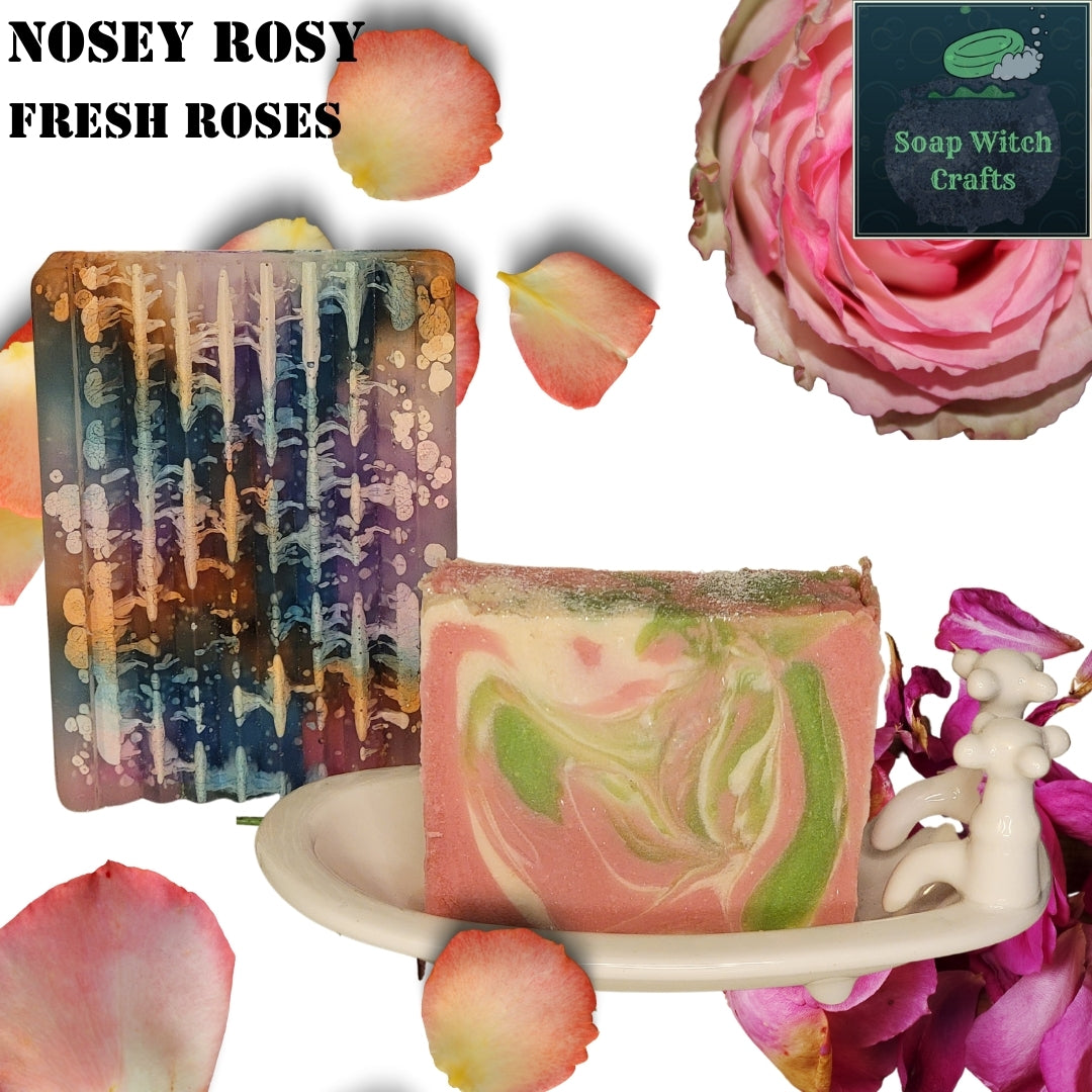 In The Making Nosey Rosy Fresh Roses Scented Bar Soap - Countertop Fluid Hot Process