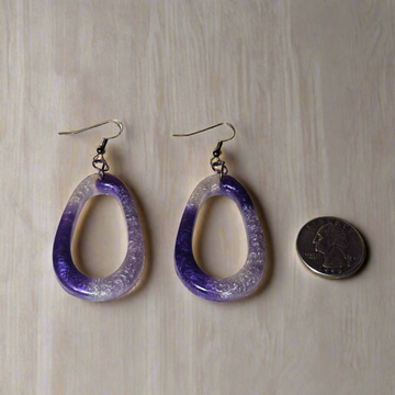 Enchanted Amethyst Alchemy Loops - Enchanted Resin Earrings - 0