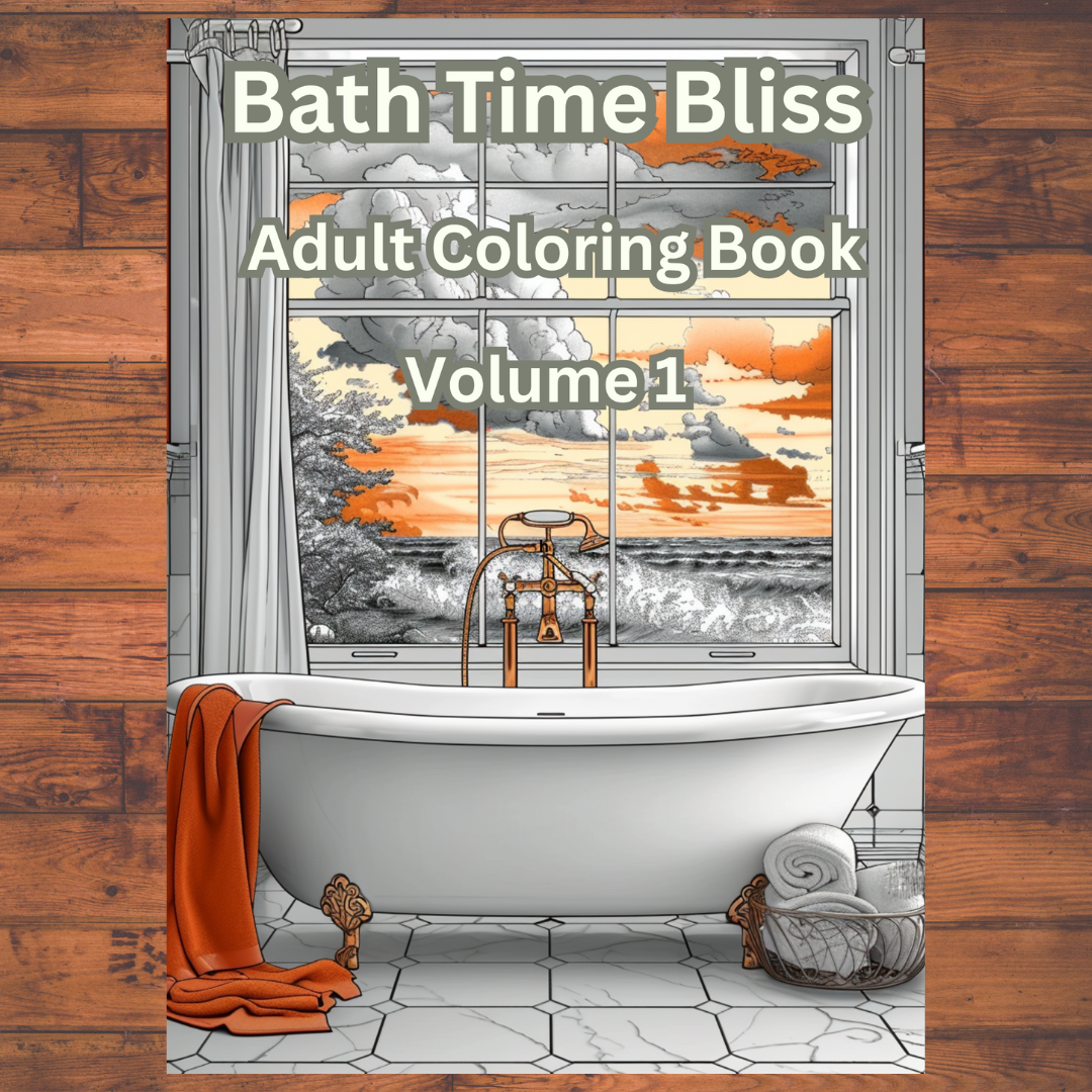 Bath Time Bliss Adult Coloring Book Vol. 1 - 50 Printable Coloring Pages - 0