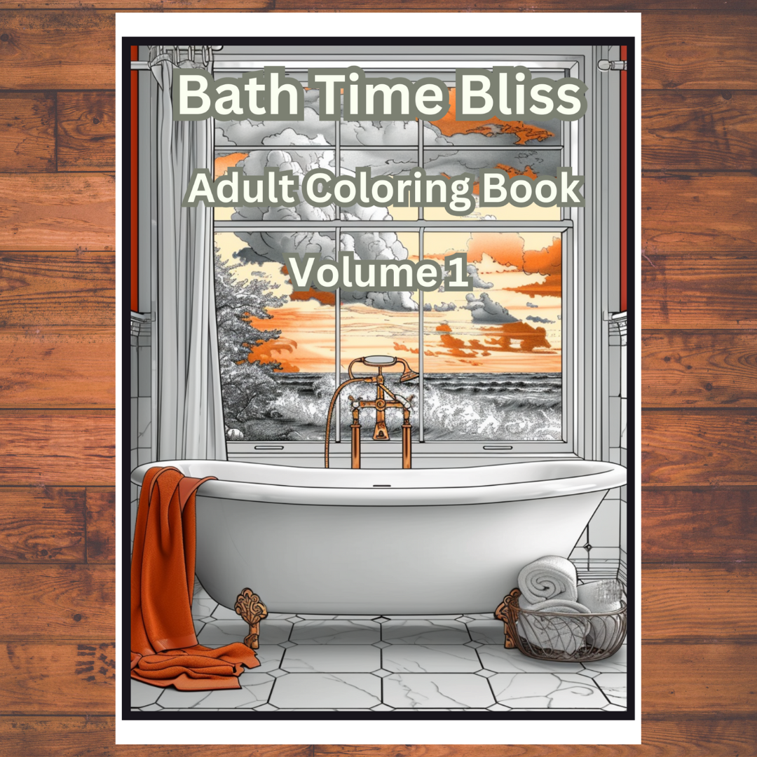 Bath Time Bliss Adult Coloring Book Vol. 1 - 50 Printable Coloring Pages