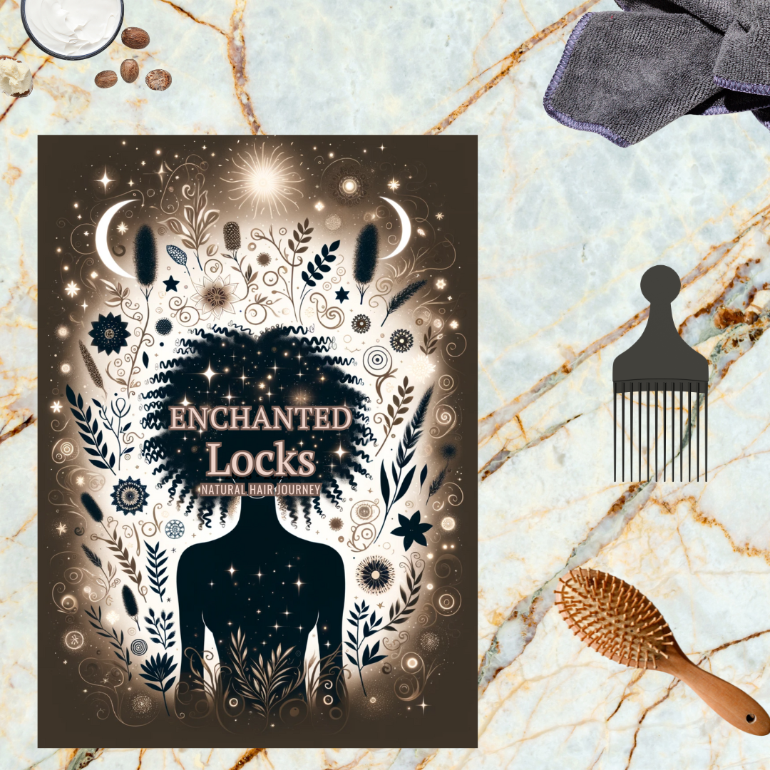 Enchanted Locks Coily Cover - 17 Printable Journal Planner Pages