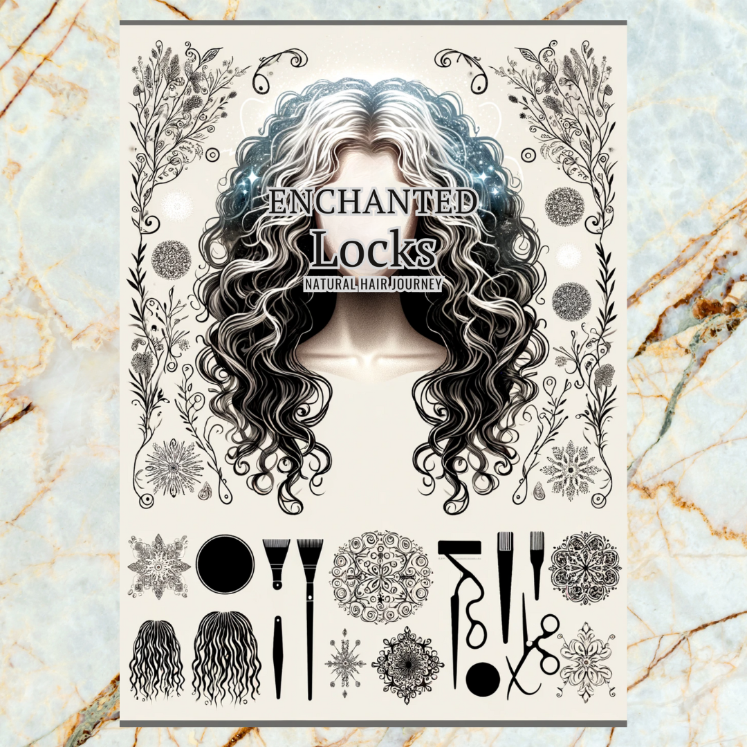 Enchanted Locks Curly Cover - 17 Printable Journal Planner Pages - 0
