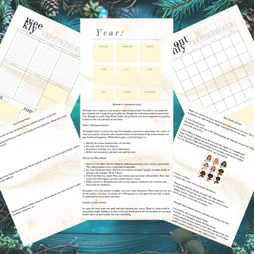 Enchanted Locks Wavy Cover - 17 Printable Journal Planner Pages - 0