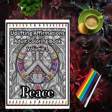 Uplifting Affirmations Adult Coloring Book Vol. 1 - 50 Printable Coloring Pages