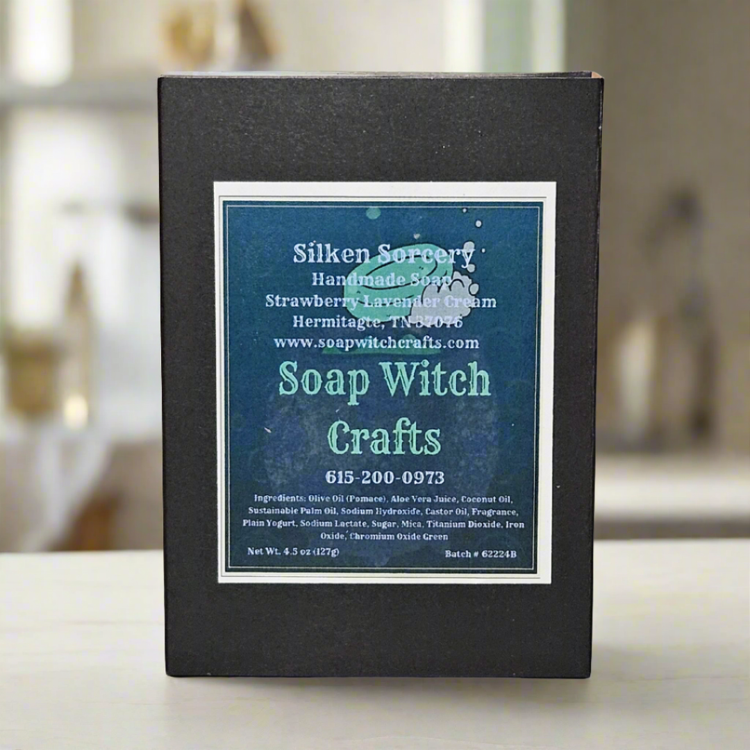 Silken Sorcery Aloe Vera Bar Soap - Strawberry Lavender Cream - 0