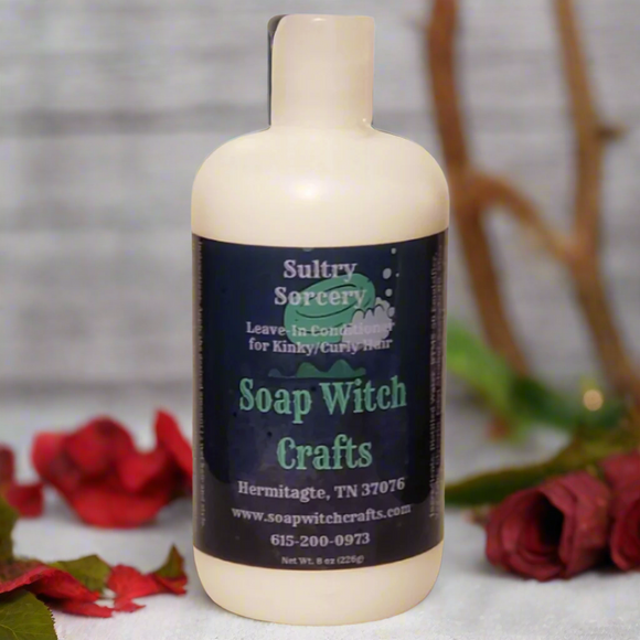 Soap Witch Crafts bottle with a forest background