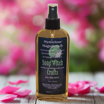 Bottle of Soap Witch product with a forest background