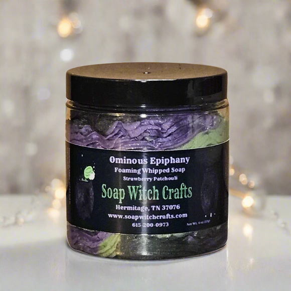 Ominous Epiphany Aloe Vera Whipped Soap - Strawberry Lavender Cream