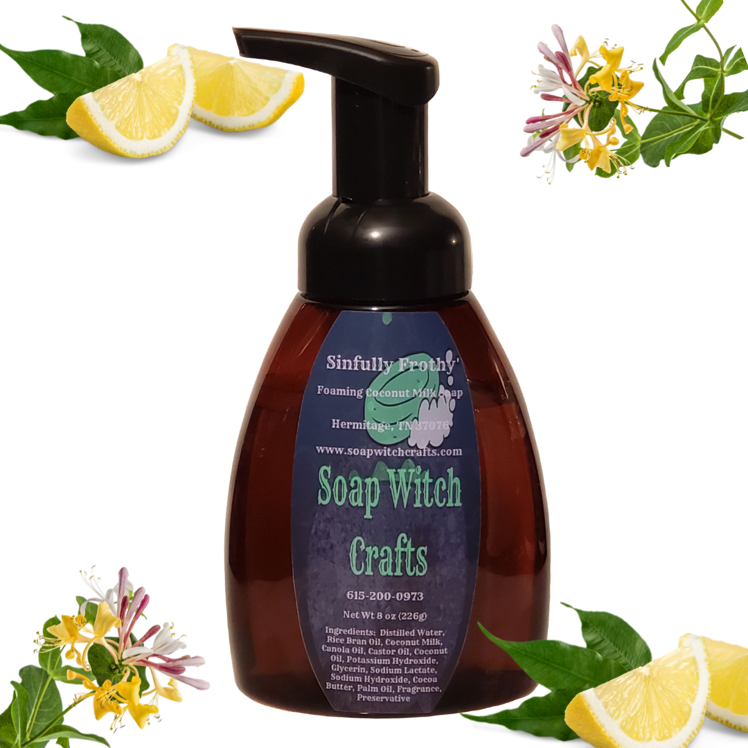 Sinfully Frothy Foaming Coconut Milk Soap – Honeysuckle Lemon