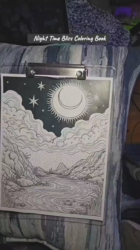 Night Time Bliss Adult Coloring Book Vol. 1 - 50 Printable Coloring Pages-4