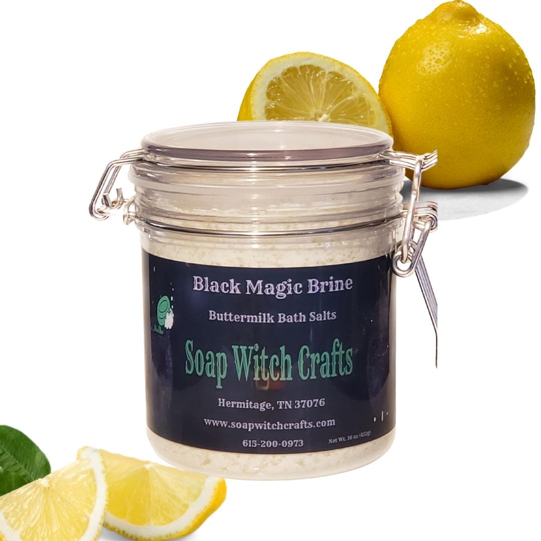 Black Magic Brine Buttermilk Bath Salts - Lemon
