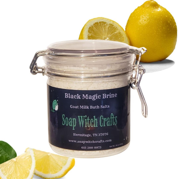 Black Magic Brine Goat Milk Bath Salts - Lemon