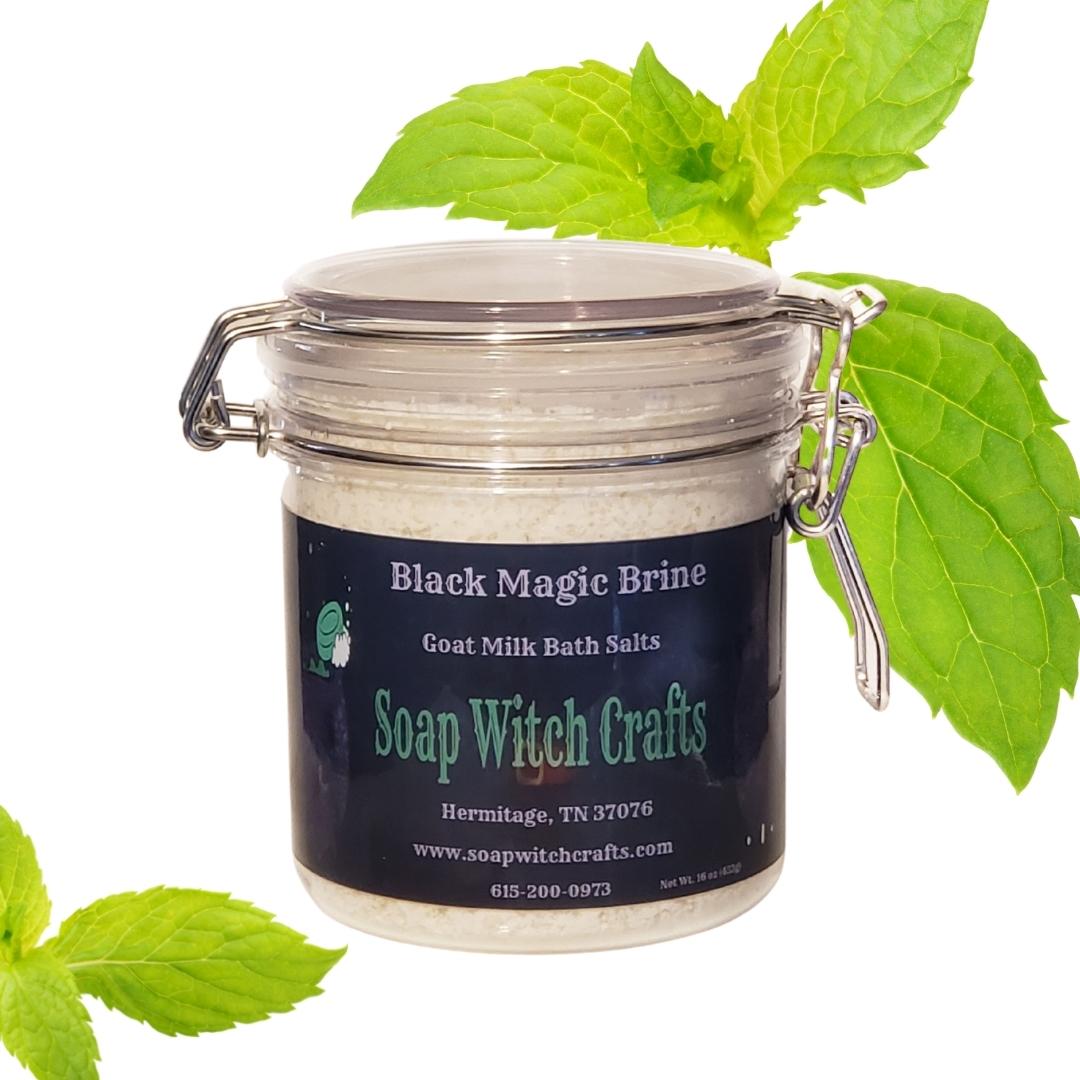 Black Magic Brine Goat Milk Bath Salts - Spearmint